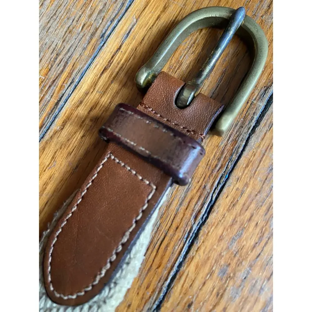 Vintage DOONEY & BOURKE Beige Surcingle Belt Womens sz 36